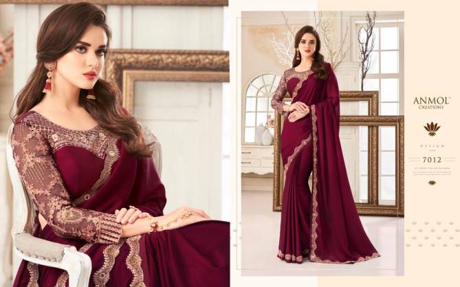 Exotique 7012 By Anmol Party Wear Sarees Catalog